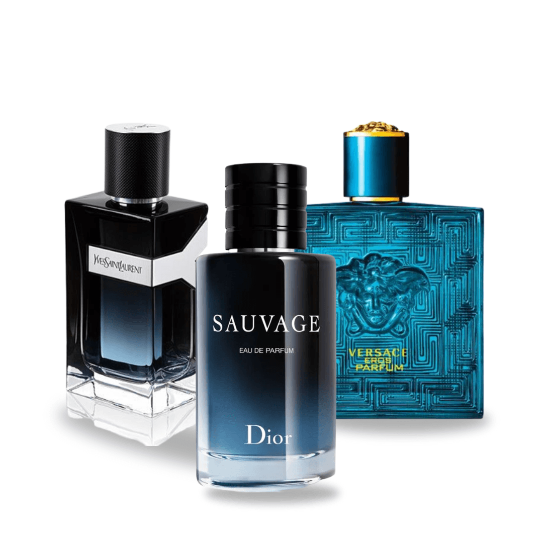 Black Friday Combo with 3 perfumes: Dior Sauvage, Yves Saint Laurent and Men and Versace Eros - 100ml