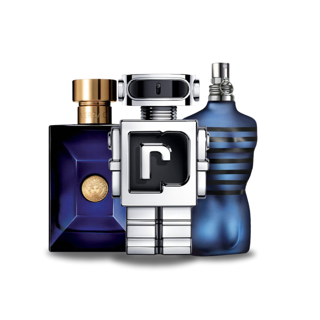 BLACK FRIDAY Combo of 3 Perfumes: Versace DYLAN BLUE, Paco Rabanne PHANTOM and Jean Paul Gaultier ULTRA MALE - 100ml