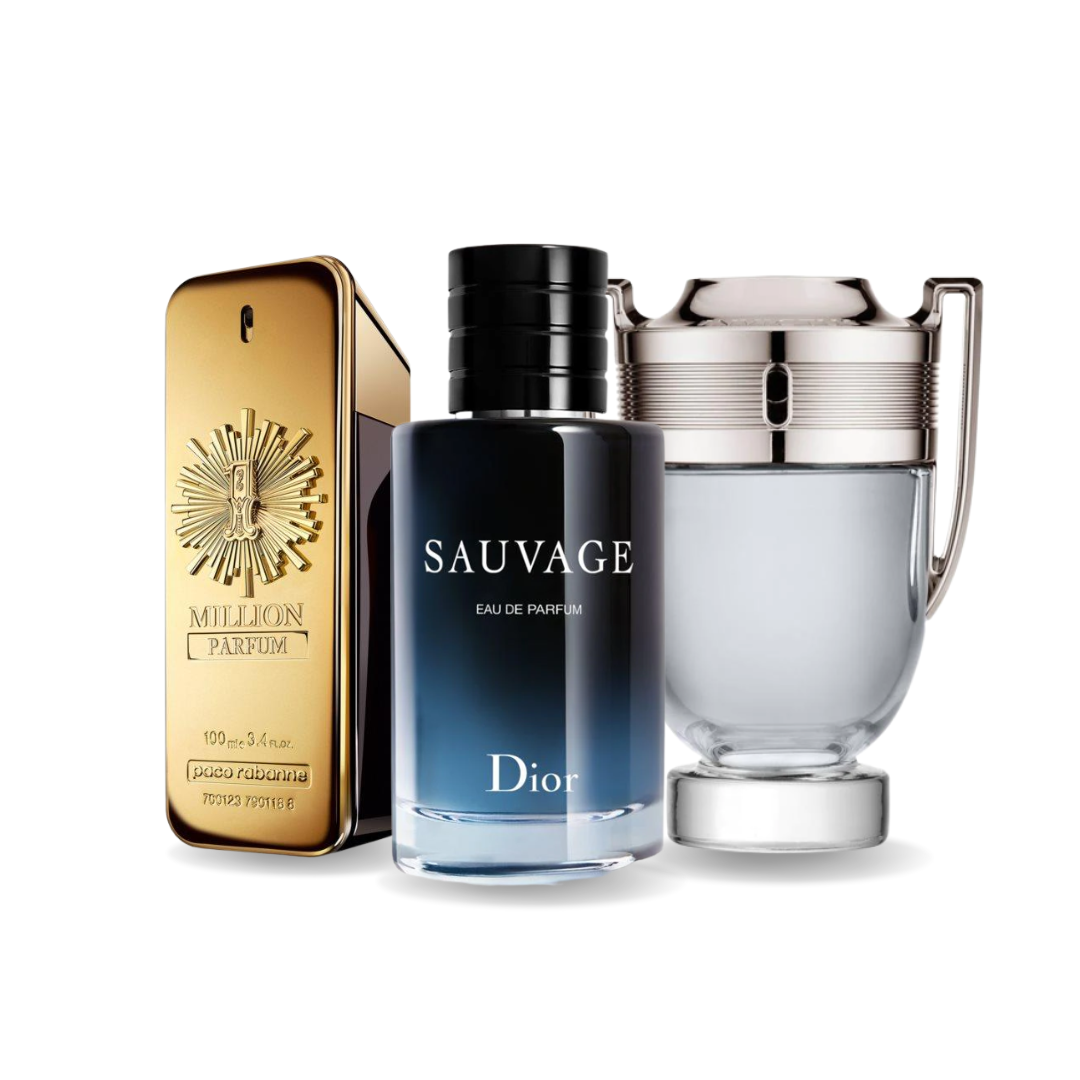 Black Friday combo with 3 perfumes: Paco Rabanne ONE MILLION, Dior SAUVAGE and Paco Rabanne INVICTUS - 100ml