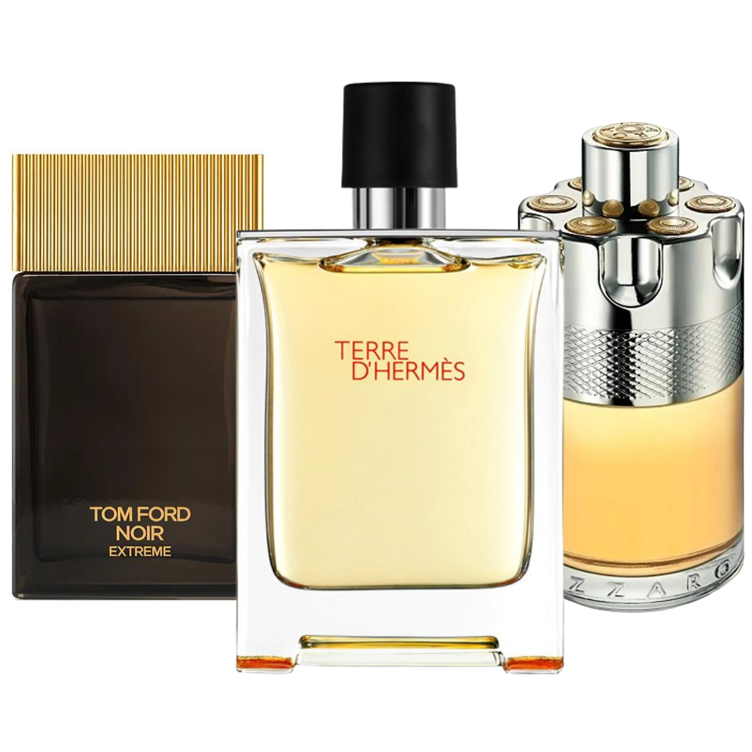 BLACK FRIDAY Combo of 3 Perfumes: Terre d'Hermès, Azzaro Wanted and Tom Ford Noir Extreme - 100ml