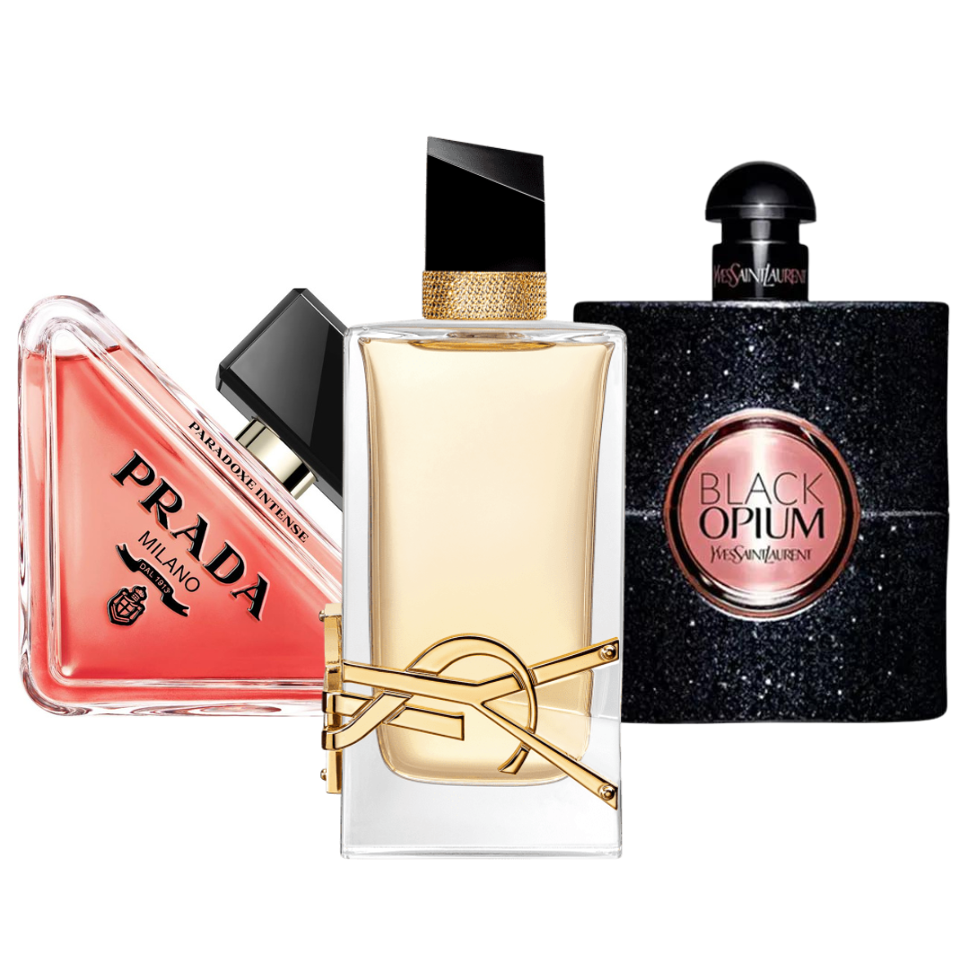 BLACK FRIDAY Combo with 3 perfumes: Prada Paradoxe, Black Opium Yves Saint Laurent and Libre - 100ml 