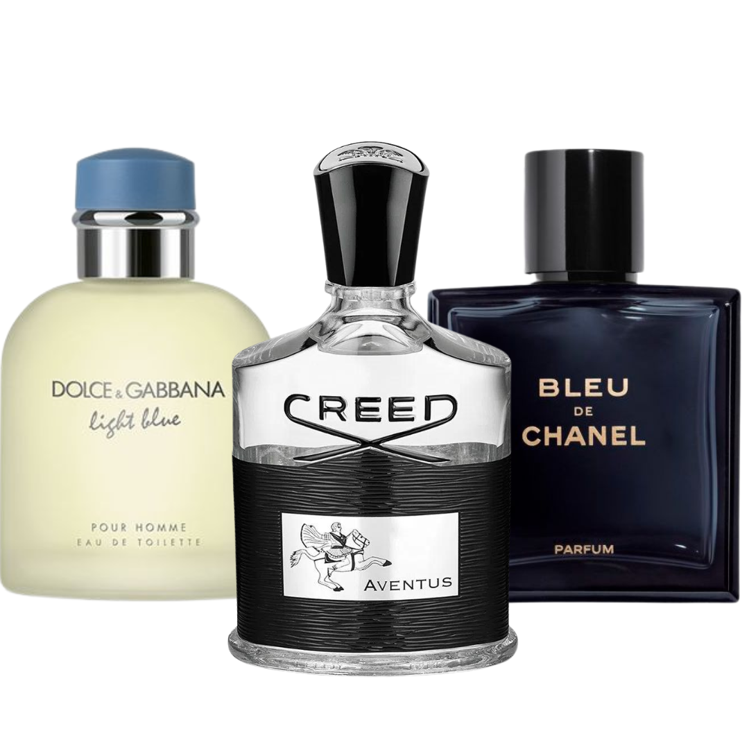 BLACK FRIDAY Combo of 3 Perfumes: Bleu de Chanel, Creed Aventus and Light Blue - 100ml